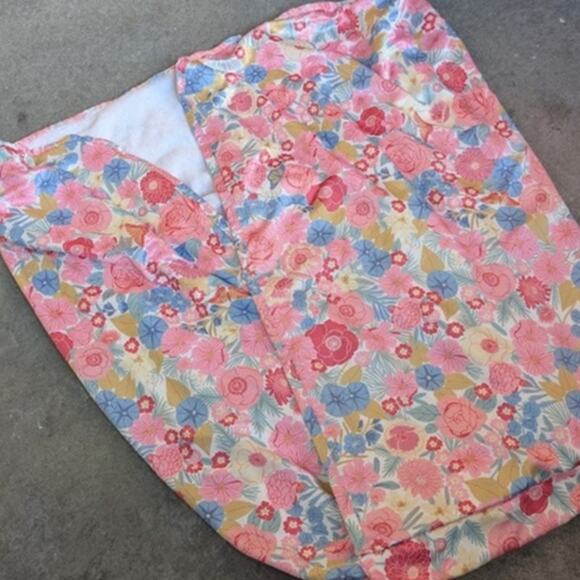 Mersea Anthropologie Bath Wrap Beach Towel Floral Emily Taylor Beachy Spa Pink - Picture 3 of 11